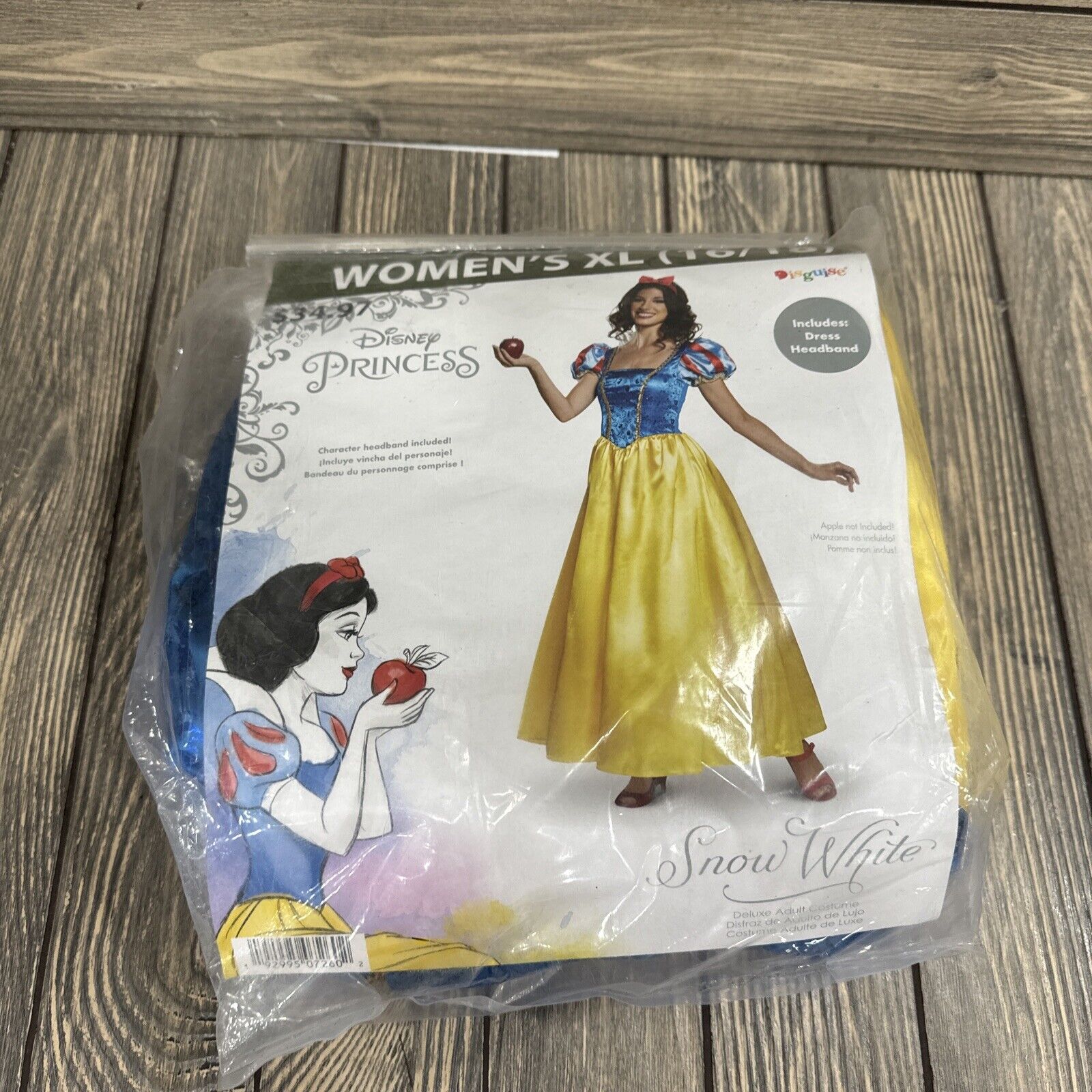 NWT Disney Princess Disguise Snow White Halloween Costume Cosplay Dress XL 16 18