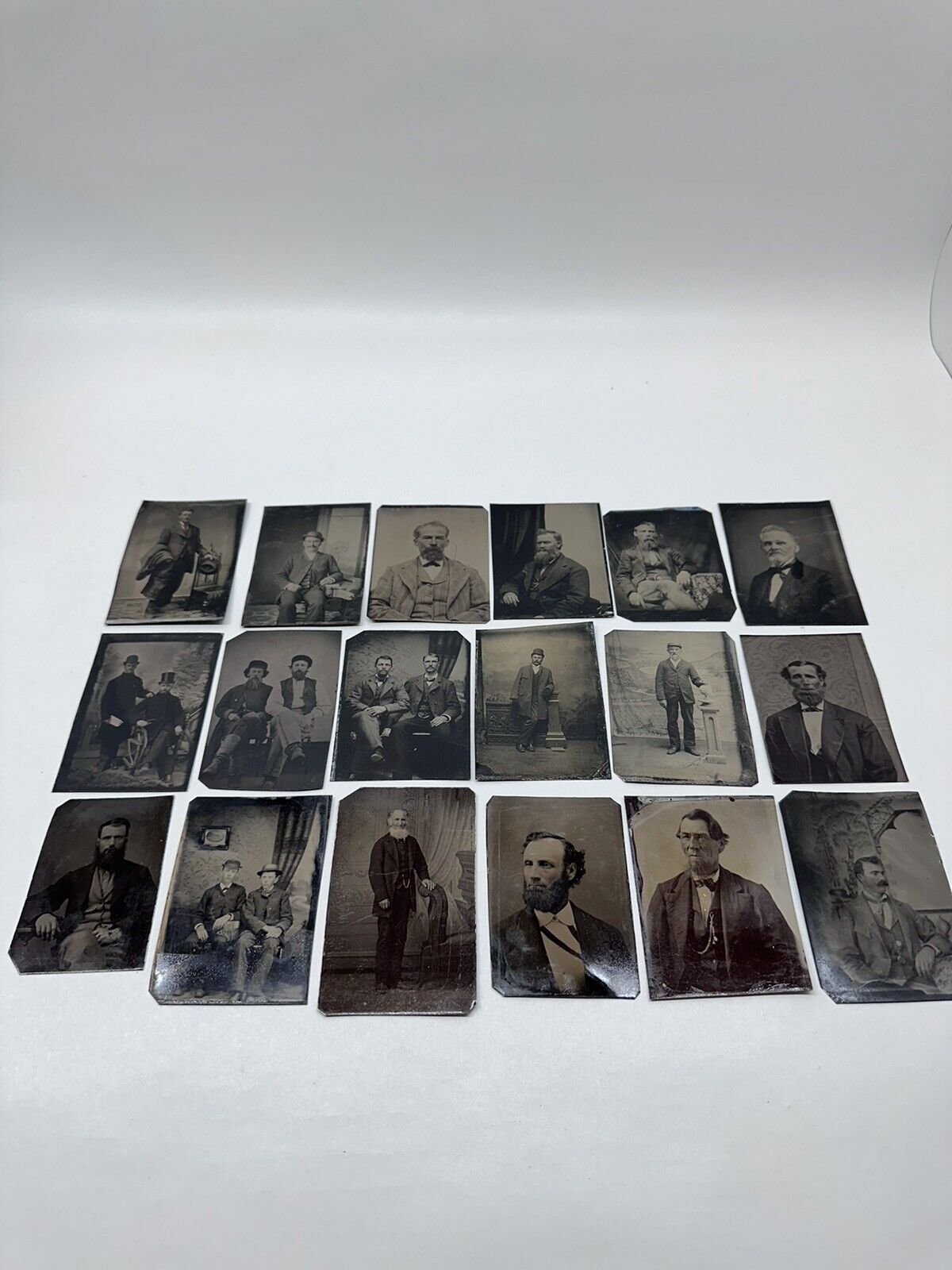 Antique Ferrotype Tin Photographs (LOT OF 18)
