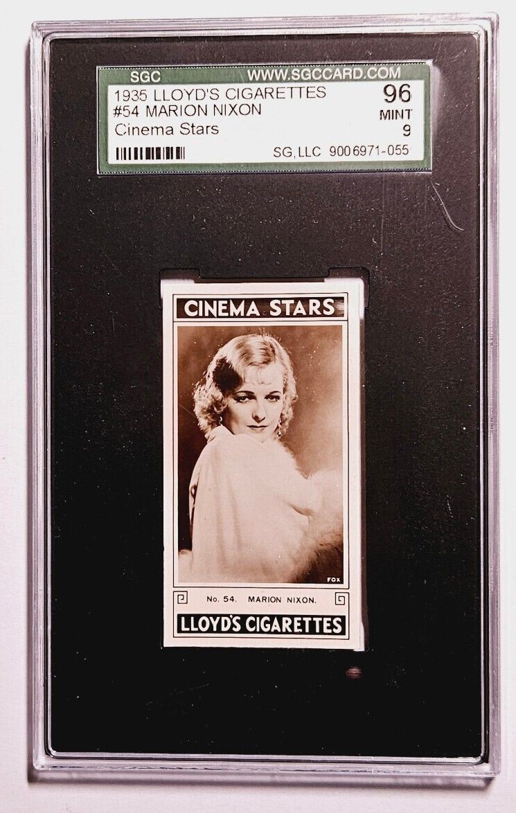 1935 Lloyd's Cinema Stars #54 MARION NIXON  SGC  9 MINT