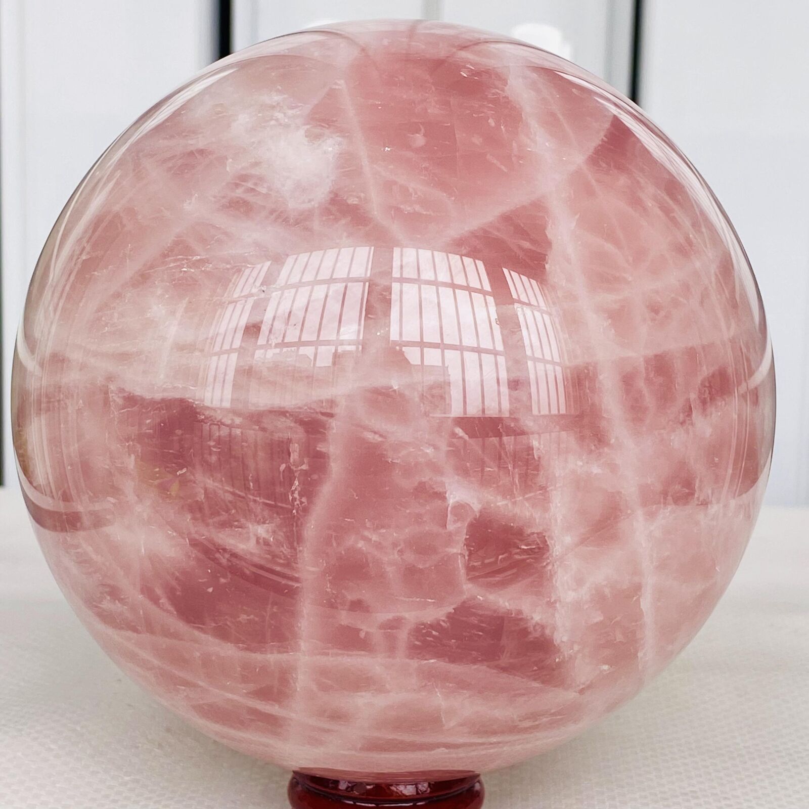 2900g Natural Pink Rose Quartz Sphere Crystal Ball Reiki Healing