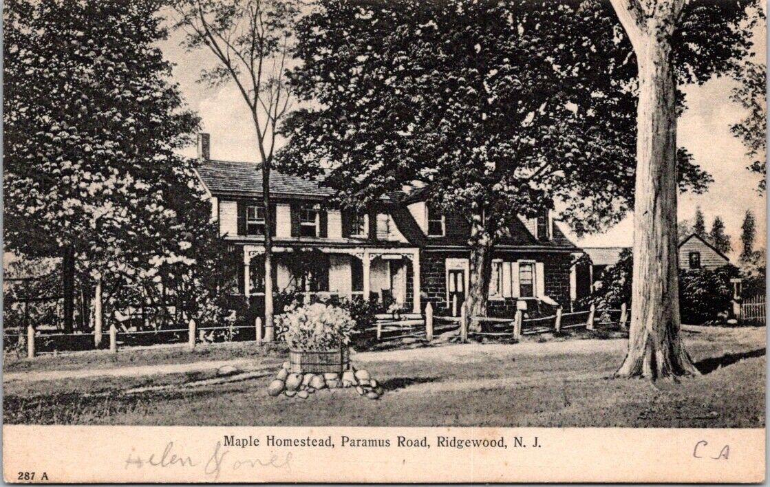 Ridgewood NJ Maple Residence Paramus Rd Schwabe Pub c1910 Germany postcard IQ14