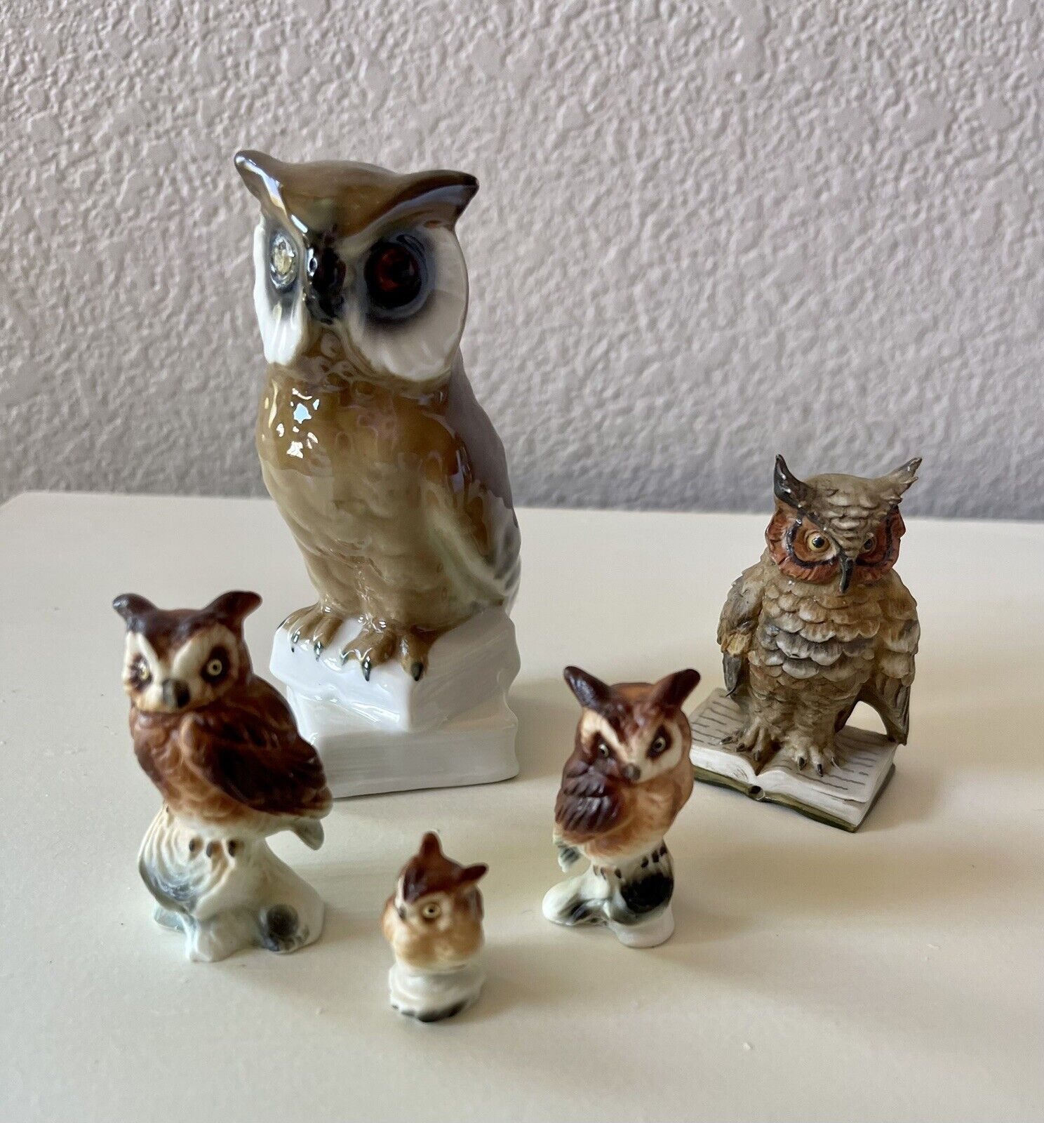 Lot of Owl Figurines Vintage 