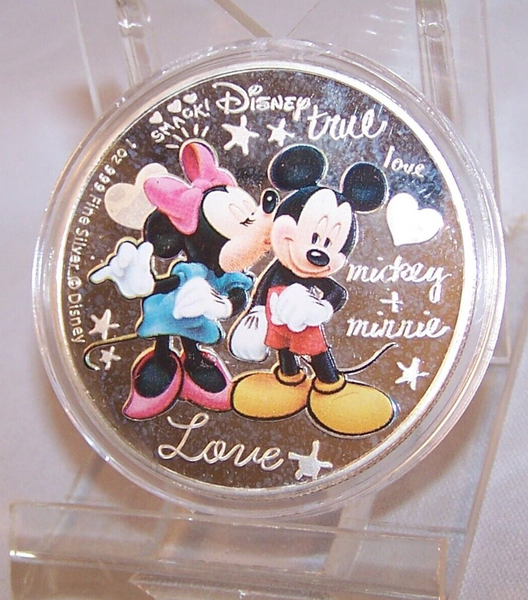 2015 Crazy in Love $2 Coin Micky & Minnie Mouse Disney 1oz Silver Uncirculated