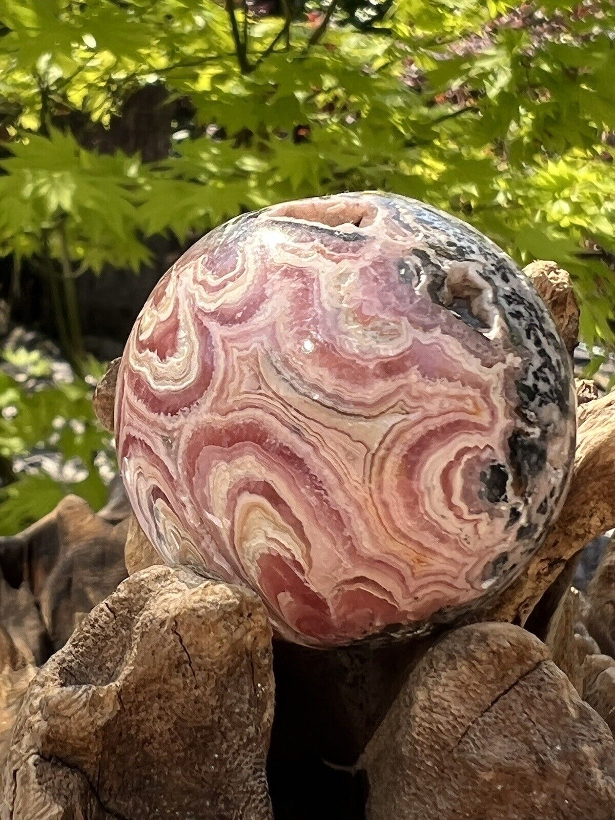 Rhodochrosite Large Crystal Ball AAA+ : Love Compassion Light Argentina 43mm 11