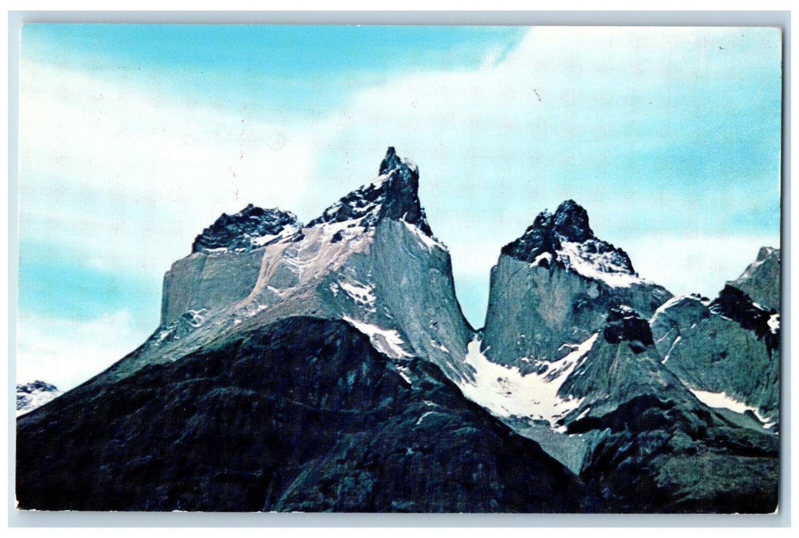 Magallanes Chile Postcard Cuernos Del Paine Ultima Esperanza c1950\'s