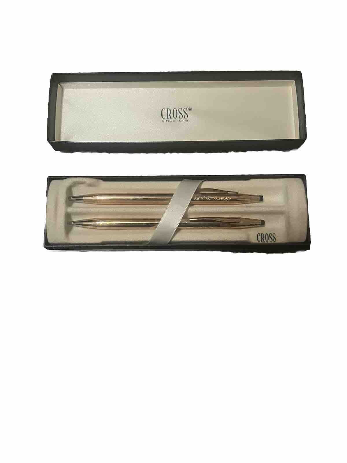 VINTAGE Cross 1/20 14K Gold Filled Pencil Set Great Quality And Great Condition
