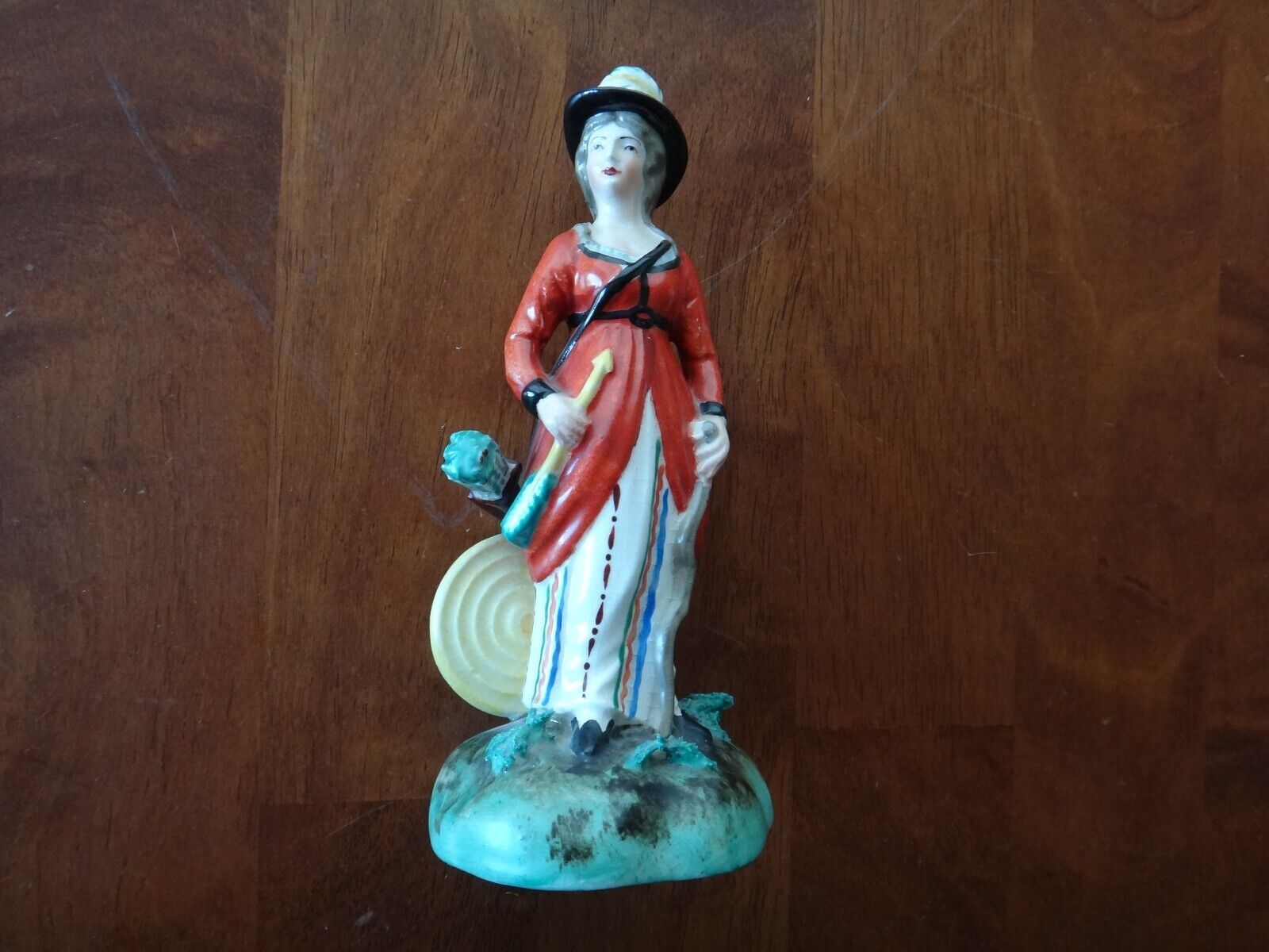 Antique Bourdois & Bloch Porcelain Figurine Lady Archer 7\