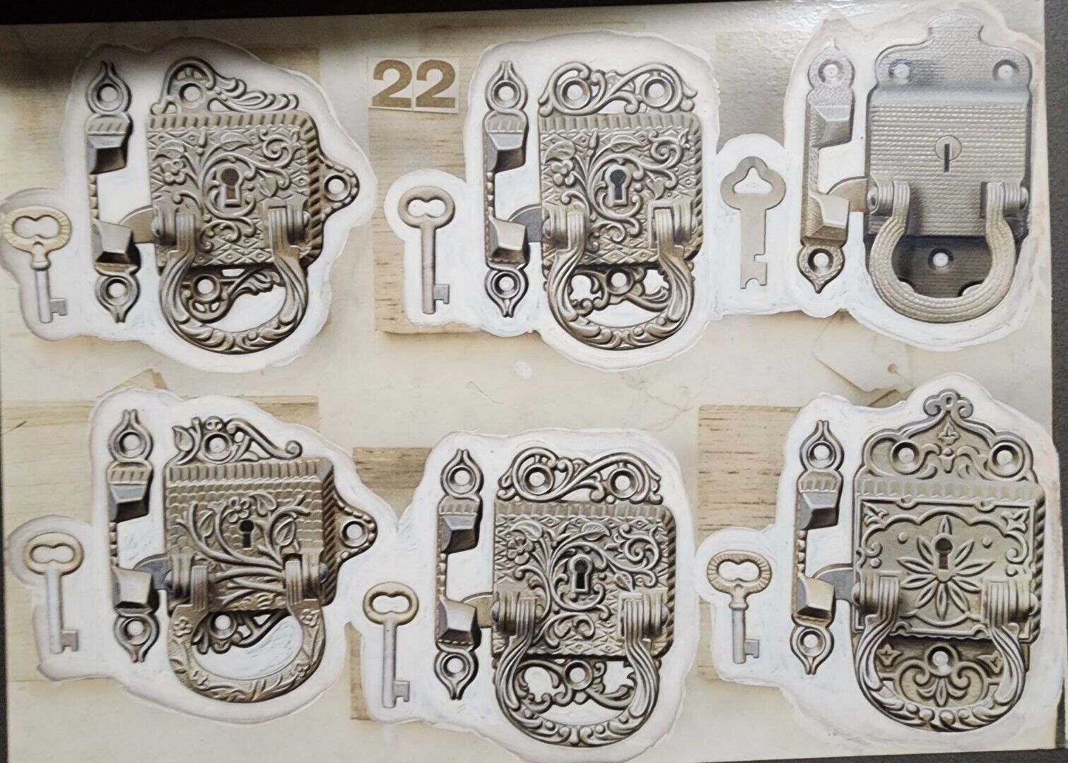 19 Original Dent Hardware Catalog Art Paste Up Locks Hinges Cat Dish Rare 