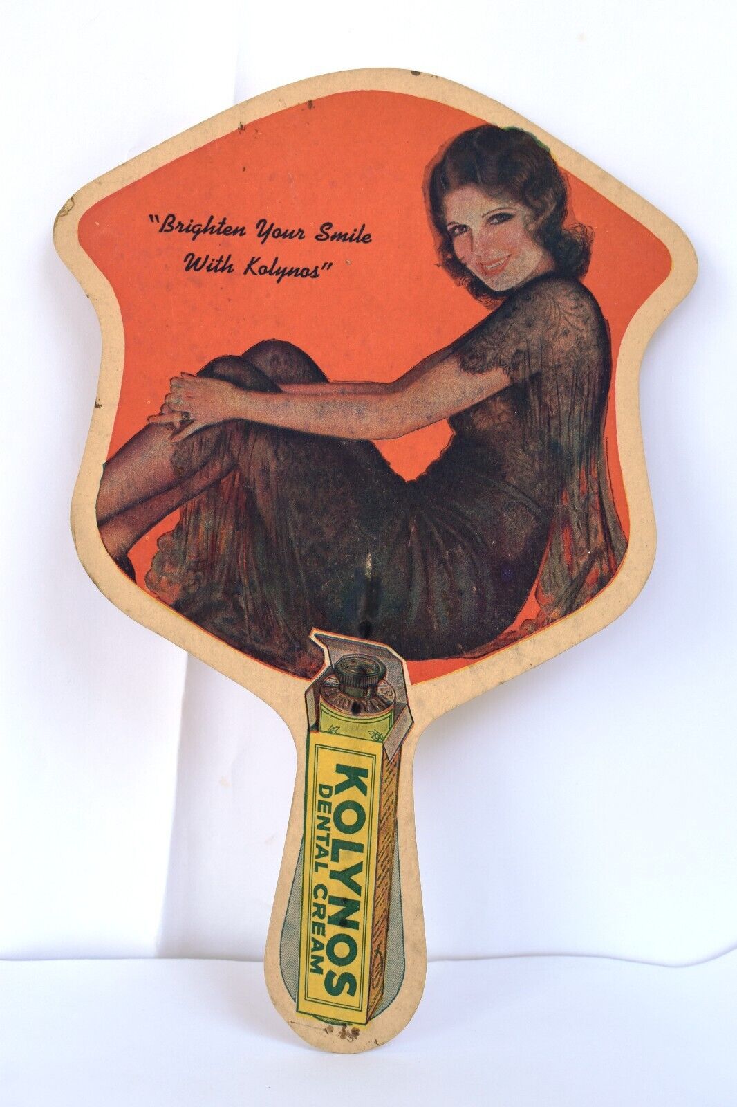 Vintage Kolynos Dental Cream Advertising Hand Fan American Collectibles Memorabl