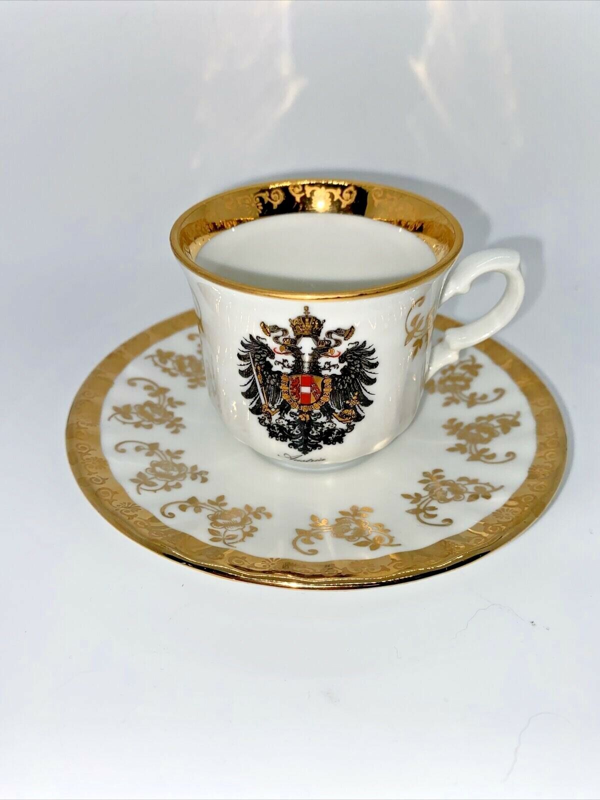 Vintage Austria Demitasse Cup And Saucer Set Hassenpflug Wein 1950s