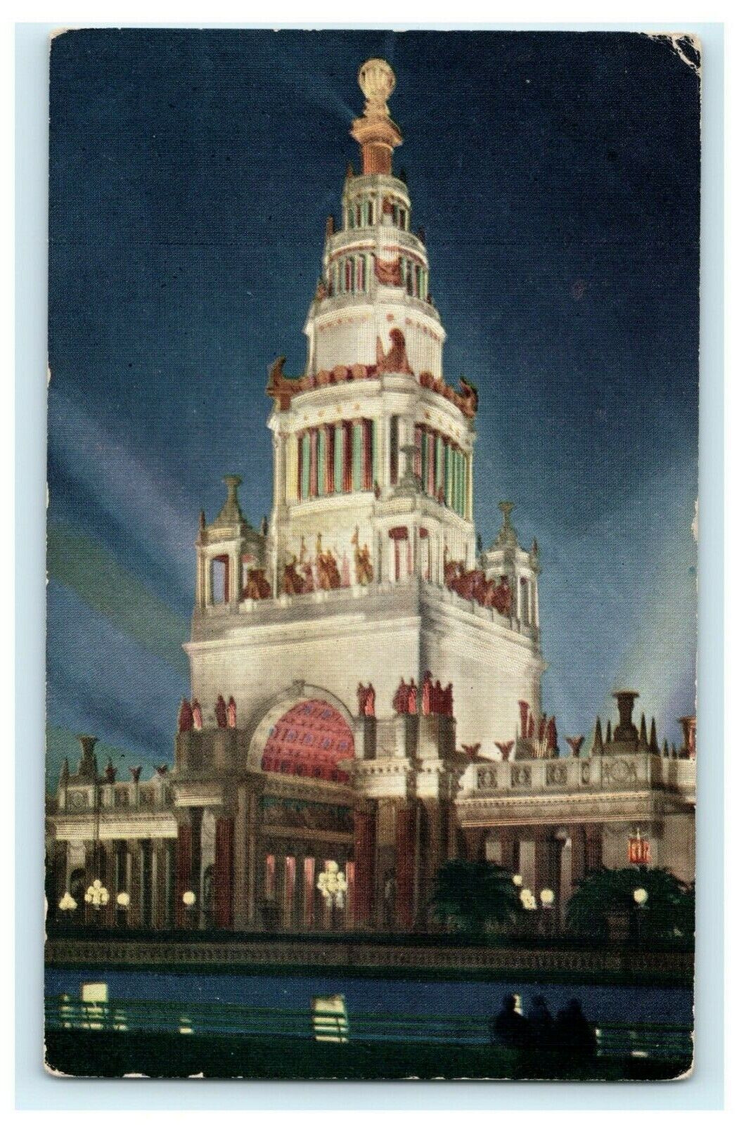 Illumination Tower Jewels San Francisco Panama Exposition 1915 Antique Postcard