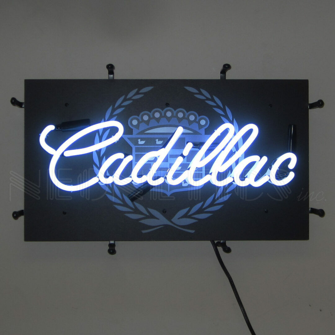 Neon Sign Cadillac Dealership wall lamp Escalade Eldorado Coupe DeVille Garage