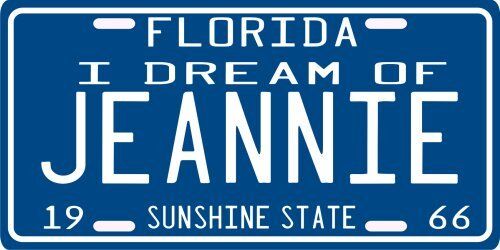I Dream of Jeannie 1966 Florida License Plate 