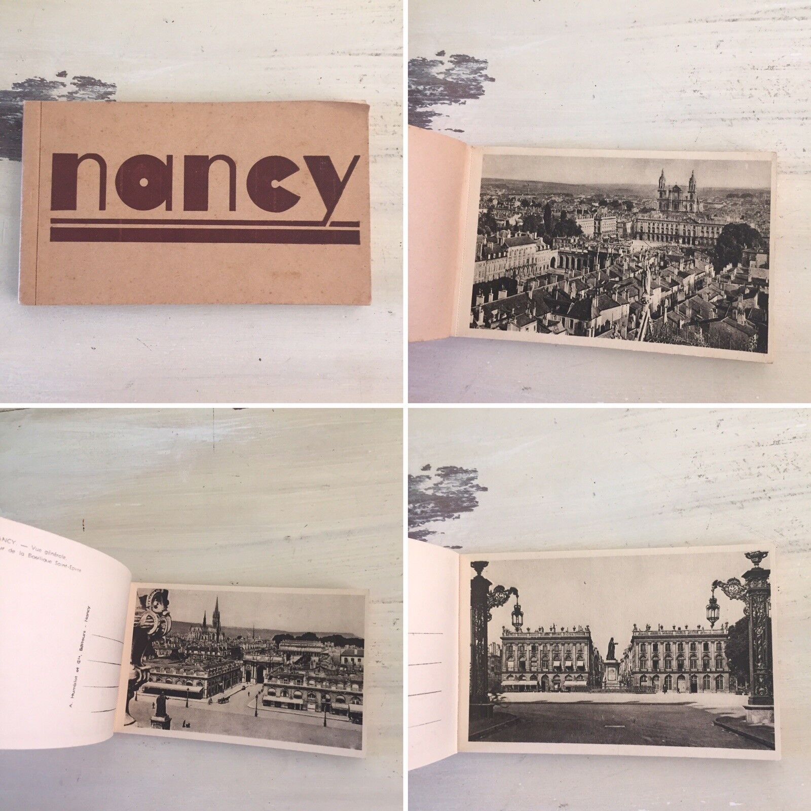 NANCY FRANCE - Vtg 1945 40s Book of 20 Black & White Photo Photograph Postcards