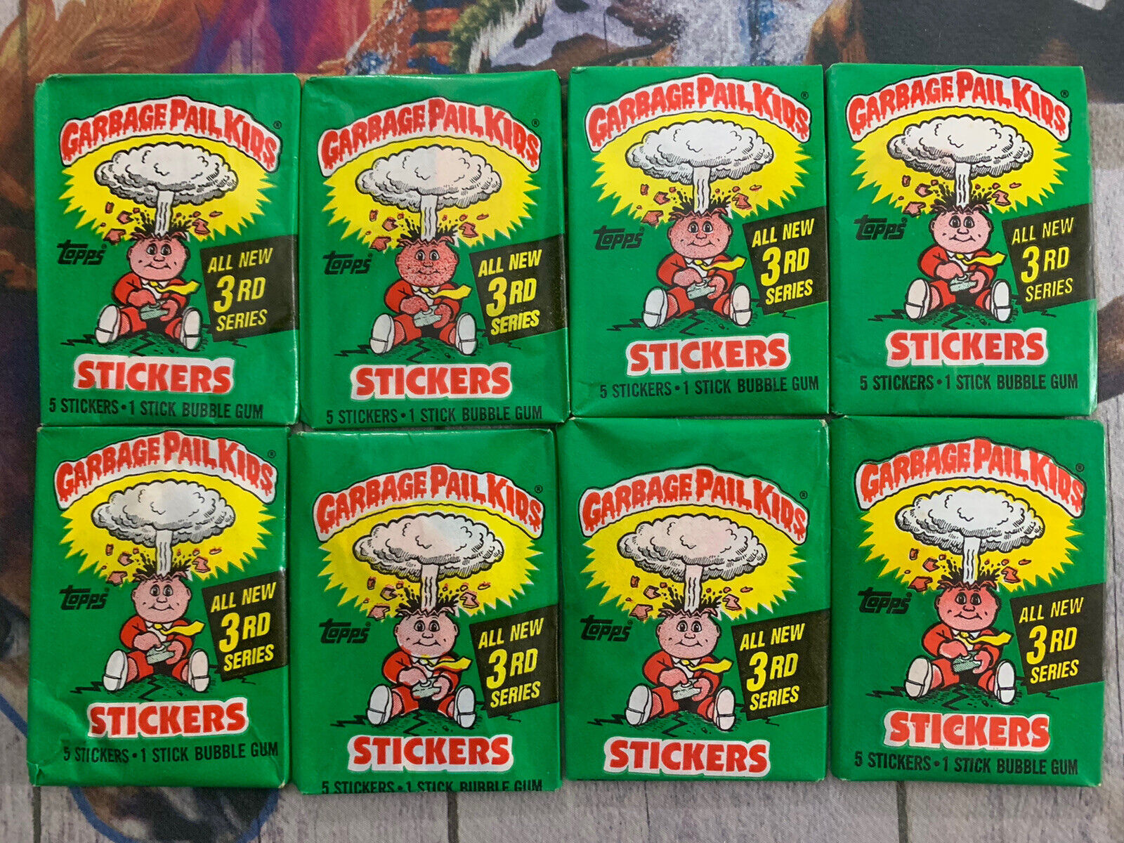 Garbage Pail Kids OS3 GPK 3rd Series 1x Wax Pack Without 25 Cent Logo x1