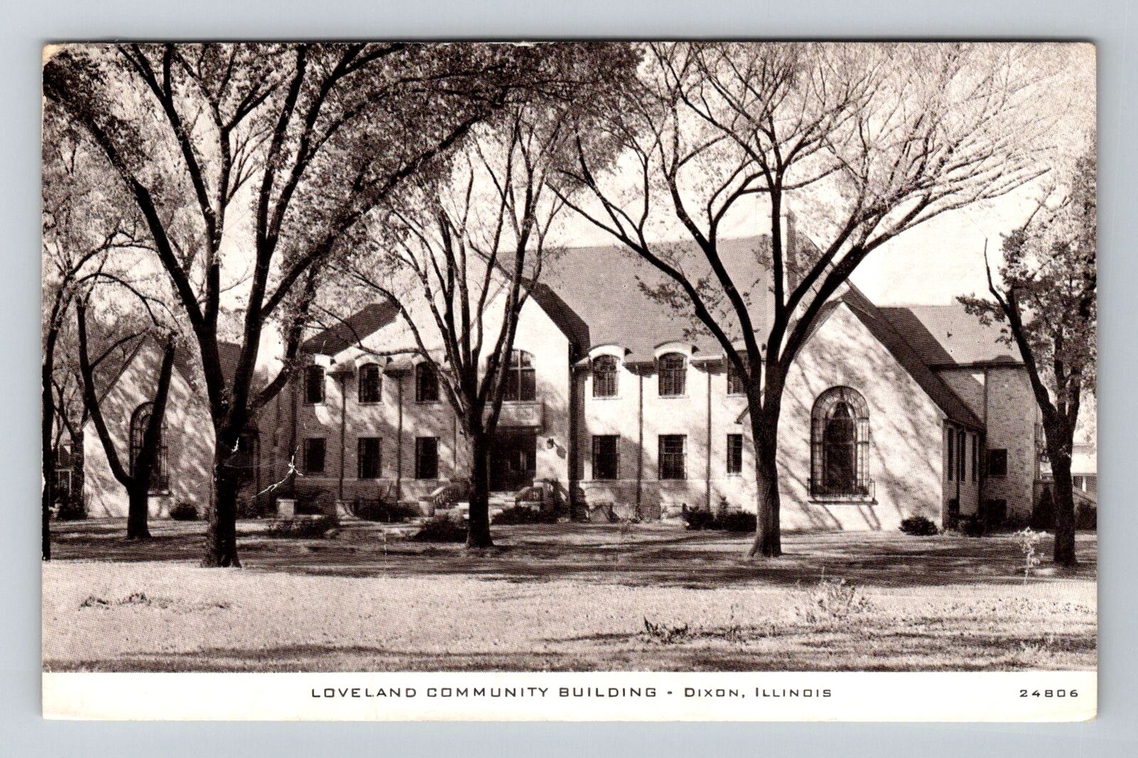 Dixon, IL-Illinois, Loveland Community Building Antique c1946, Vintage Postcard