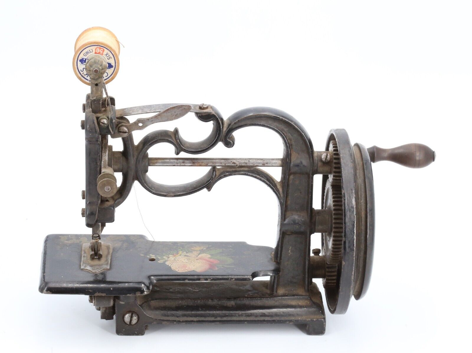 1860’s Hand-Cranked Chainstitch Sewing Machine, Charles Raymond? J.G. Folsom?
