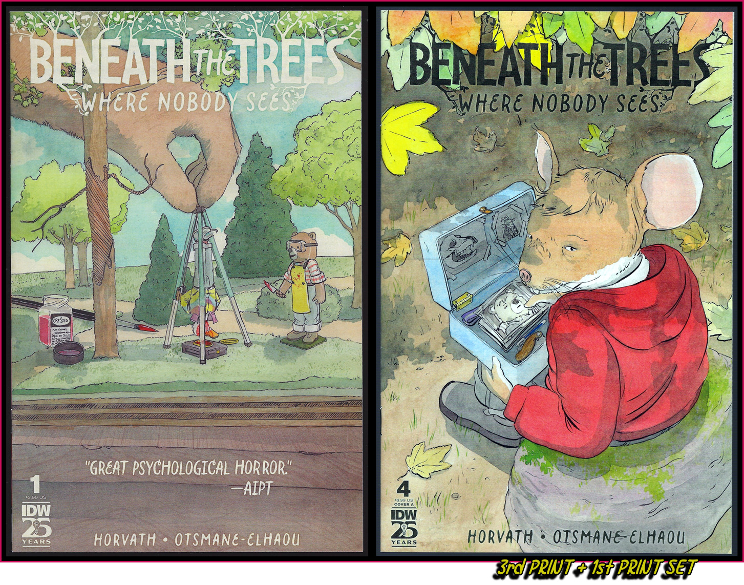 BENEATH THE TREES WHERE NOBODY SEES #1 4 (2024) 3RD 1ST PRINT SET IDW 9.4 NM