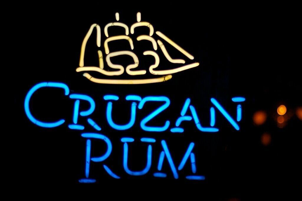 Cruzan Rum Beer Neon Signs 19x15 Beer Bar Pub Restaurant Store Wall Decor