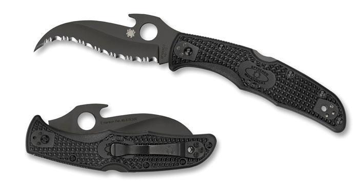 Spyderco Matriarch 2 Knife Emerson Wave Black Blade Black FRN Handle C12SBBK2W
