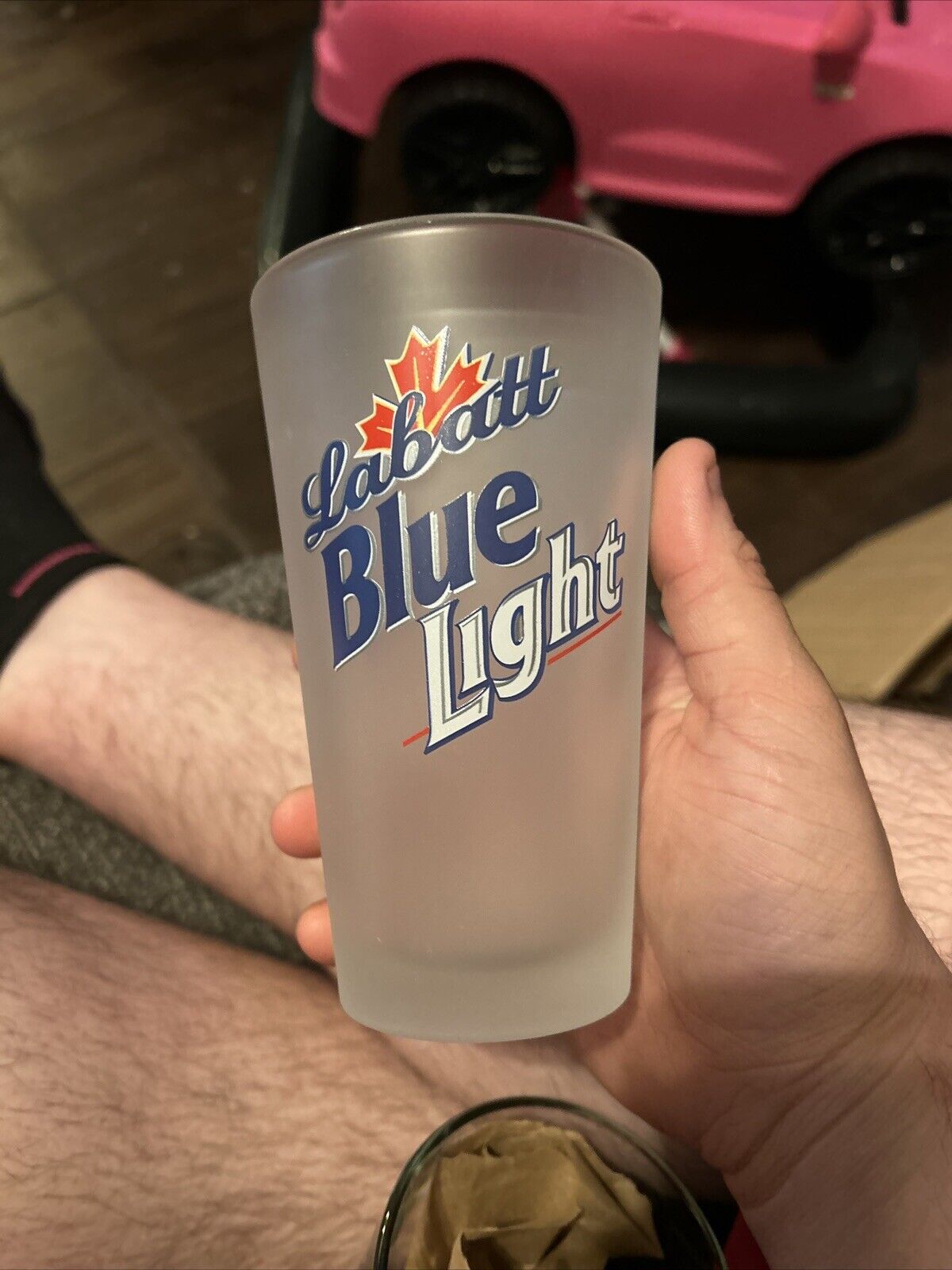 Labatt Blue Light Canadian Pilsner Pint Glass Clear Beer Frosted Glass