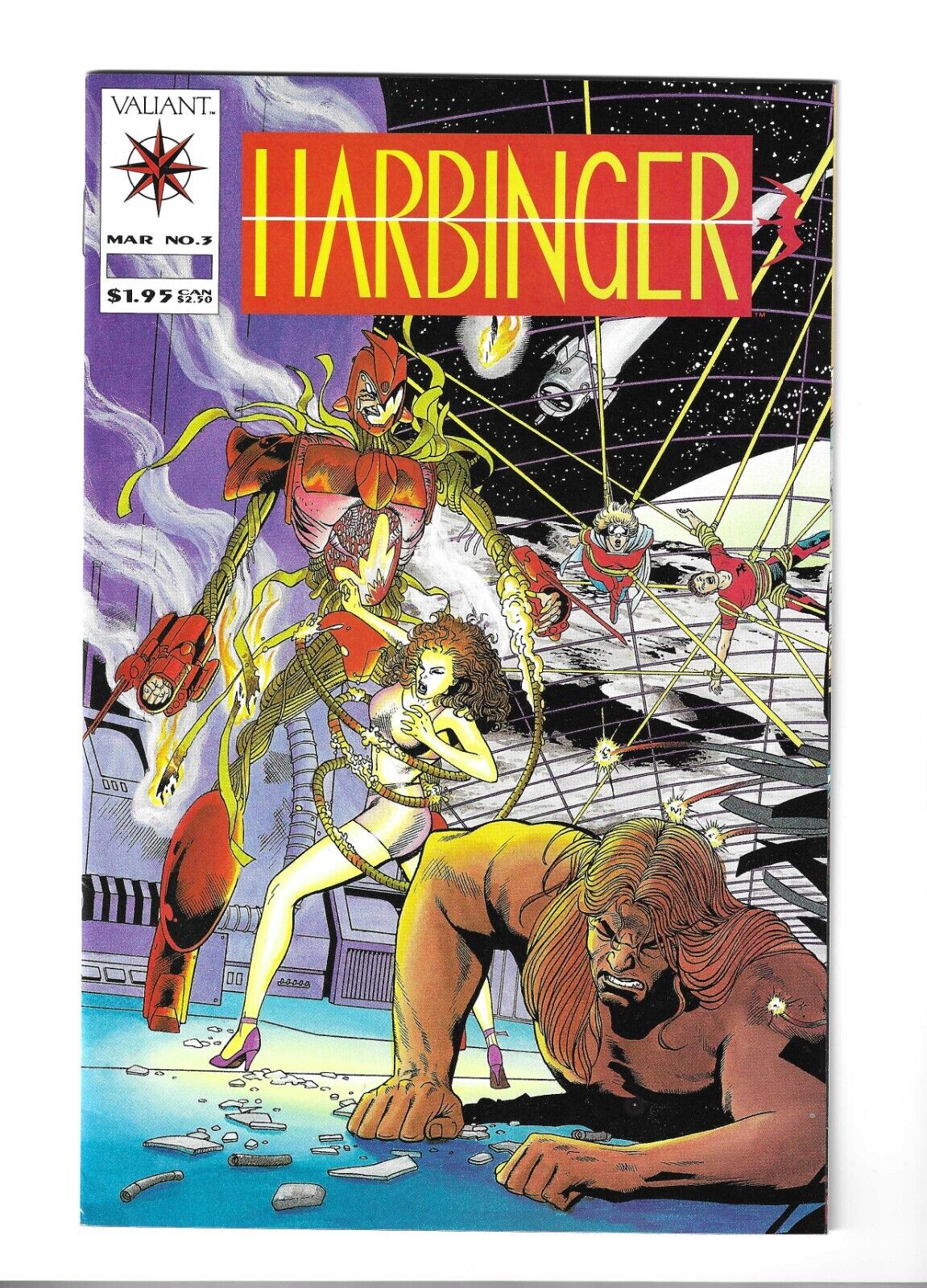 Harbinger #3 1992 ORIGINAL VF EXTREMELY RARE KEY 1st Appearance With coupon 