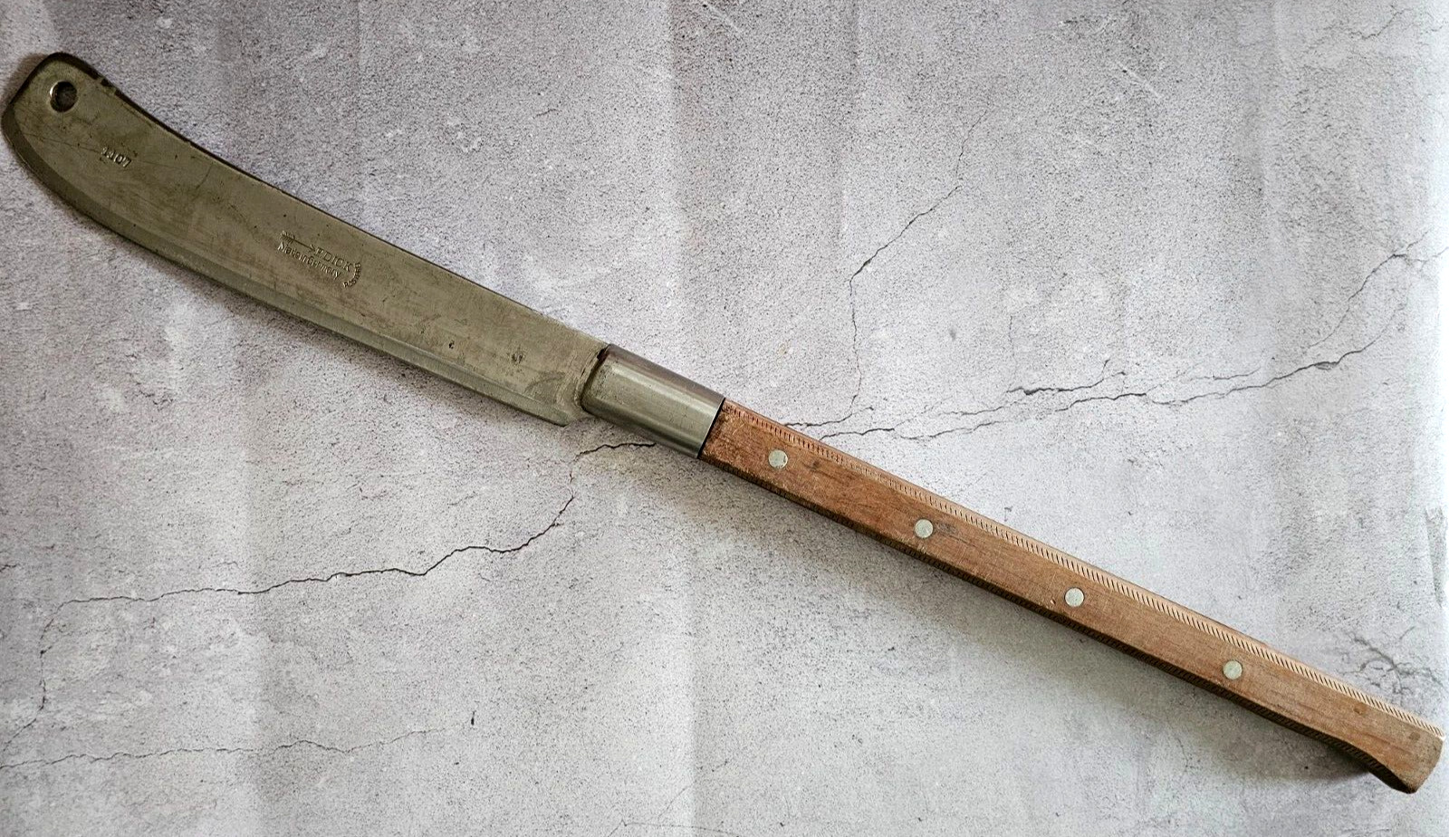 Vintage Very Rare Long Curved Blade F Dick Hog Splitter Cleaver