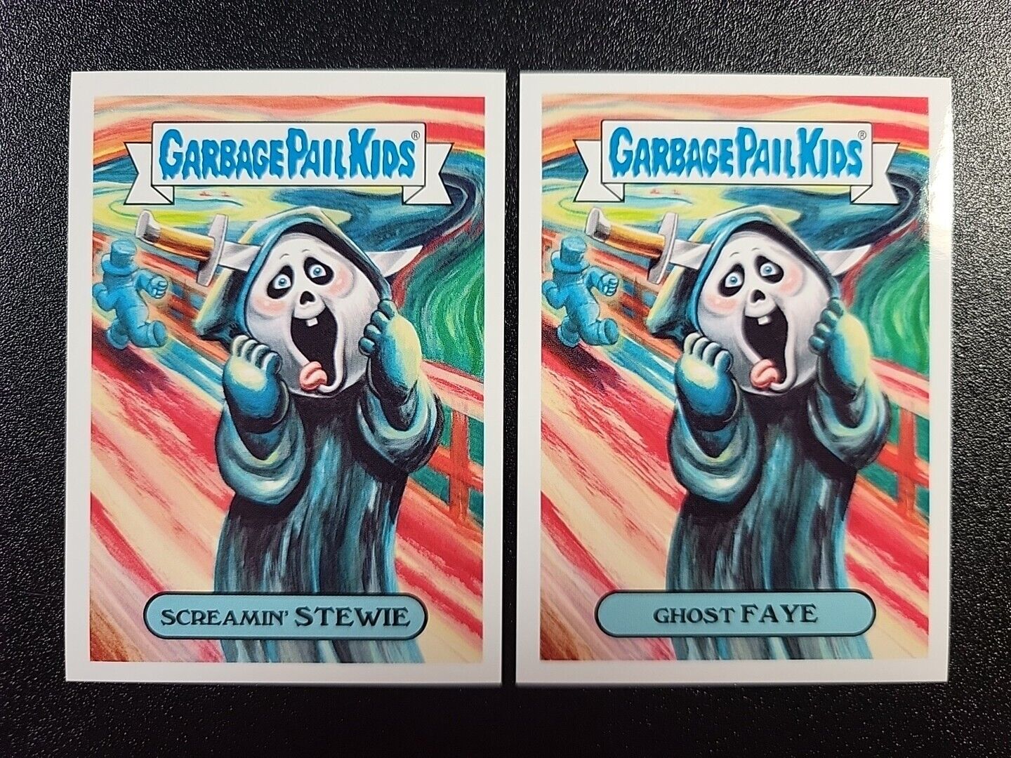 Ghostface Scream 1997 Wes Craven Neve Campbell 2016 Garbage Pail Kids 2 Card Set