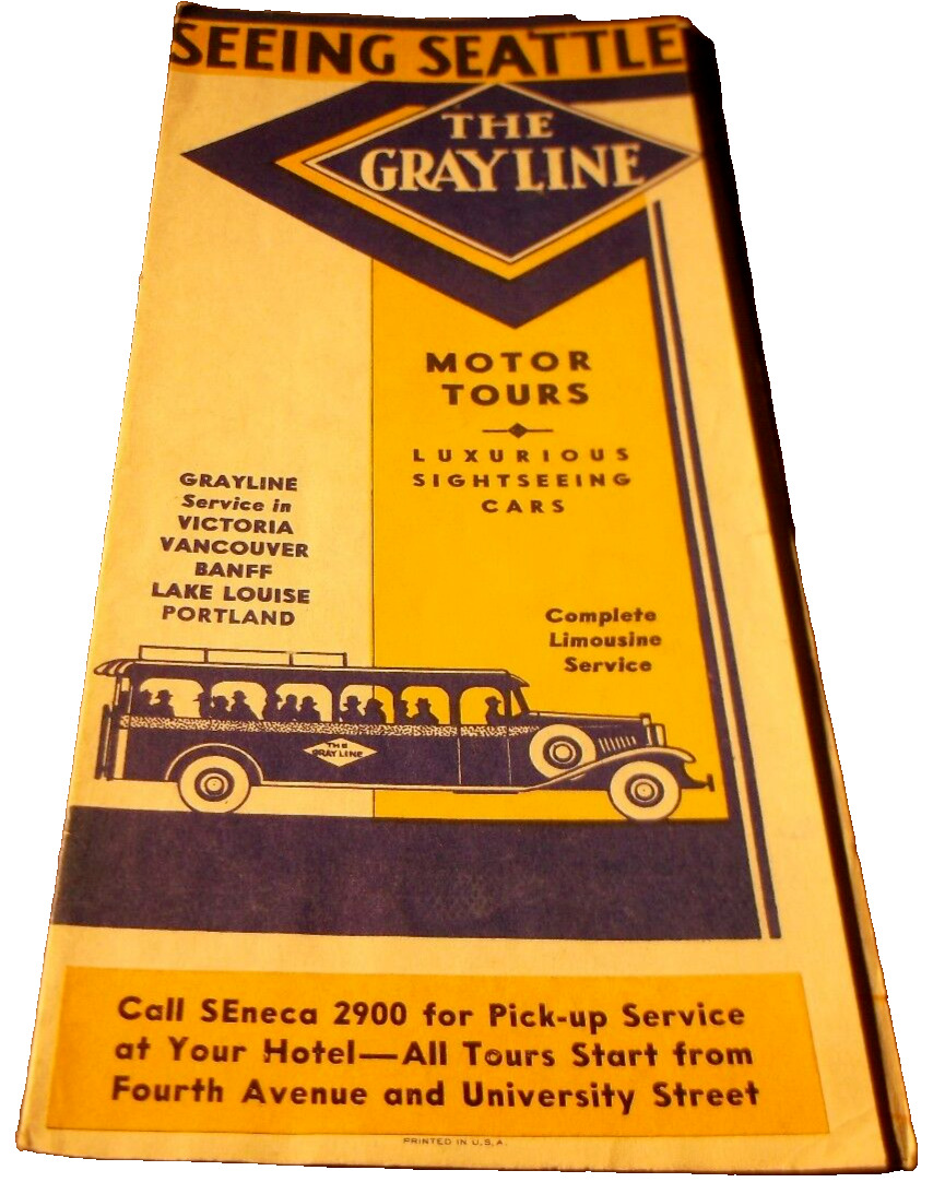 1930's THE GRAY LINE SEEING SEATTLE BROCHURE