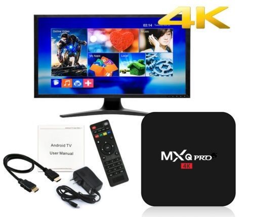 MXQ Pro 4K 3D 64Bit Android 7.1.2 Quad Core Smart TV Box 1080P HDMI WIFI 17.6