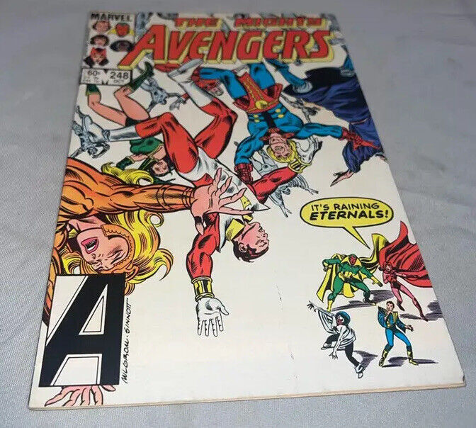 Vintage Mighty Avengers Marvel Comics #248 It\'s Raining Eternals Copper Age 1984