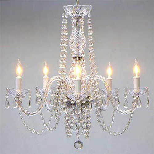 AUTHENTIC ALL CRYSTAL CHANDELIER CHANDELIERS LIGHTING 24