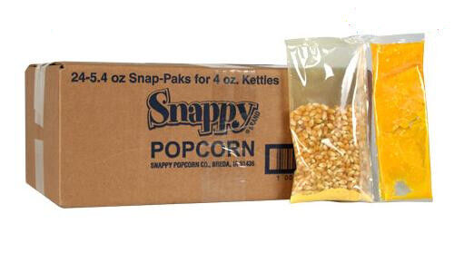 Popcorn Machine supplies - Popcorn Snap Packs for 4 oz
