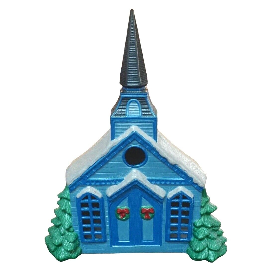 Vintage Christmas Church Steeple Light Ceramic Hand Painted NEW Holland Mold 16\