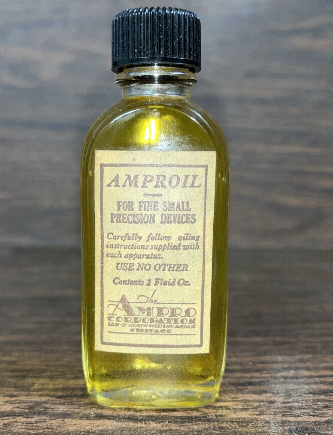 Vintage Amproil Bottle, ￼For Fine Small Precision Devices.       B
