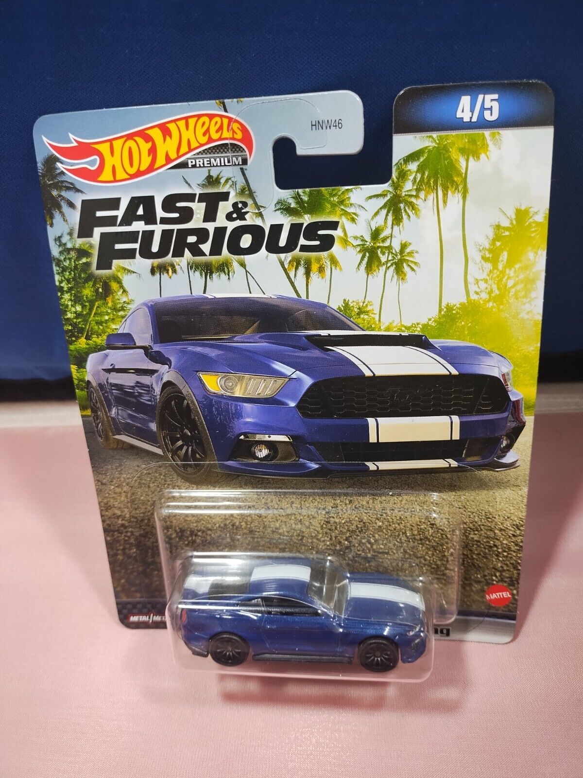 HW Premium Fast & Furious Custom Mustang Blue Diecast 1:64 Scale Real Riders New