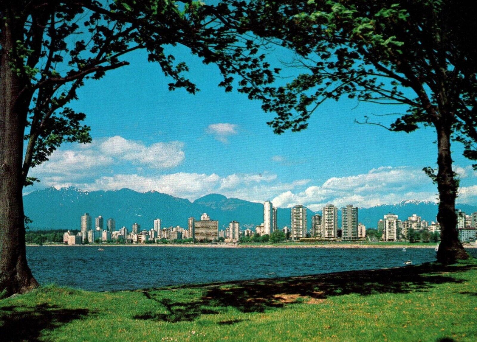 English Bay Skyline Vancouver Vintage Postcard Unposted