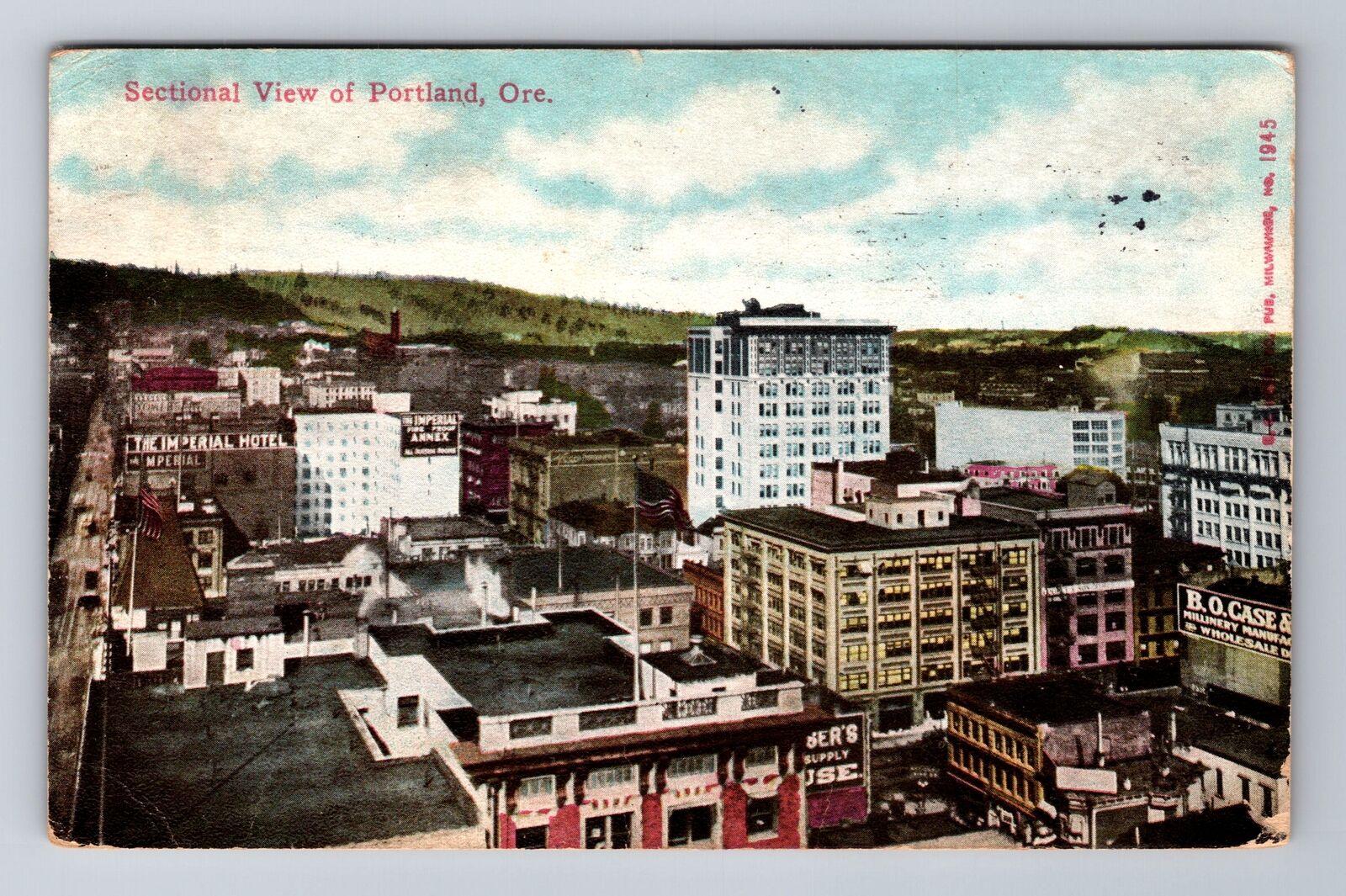 Portland OR-Oregon, Sectional View Of Portland, Antique c1911 Vintage Postcard