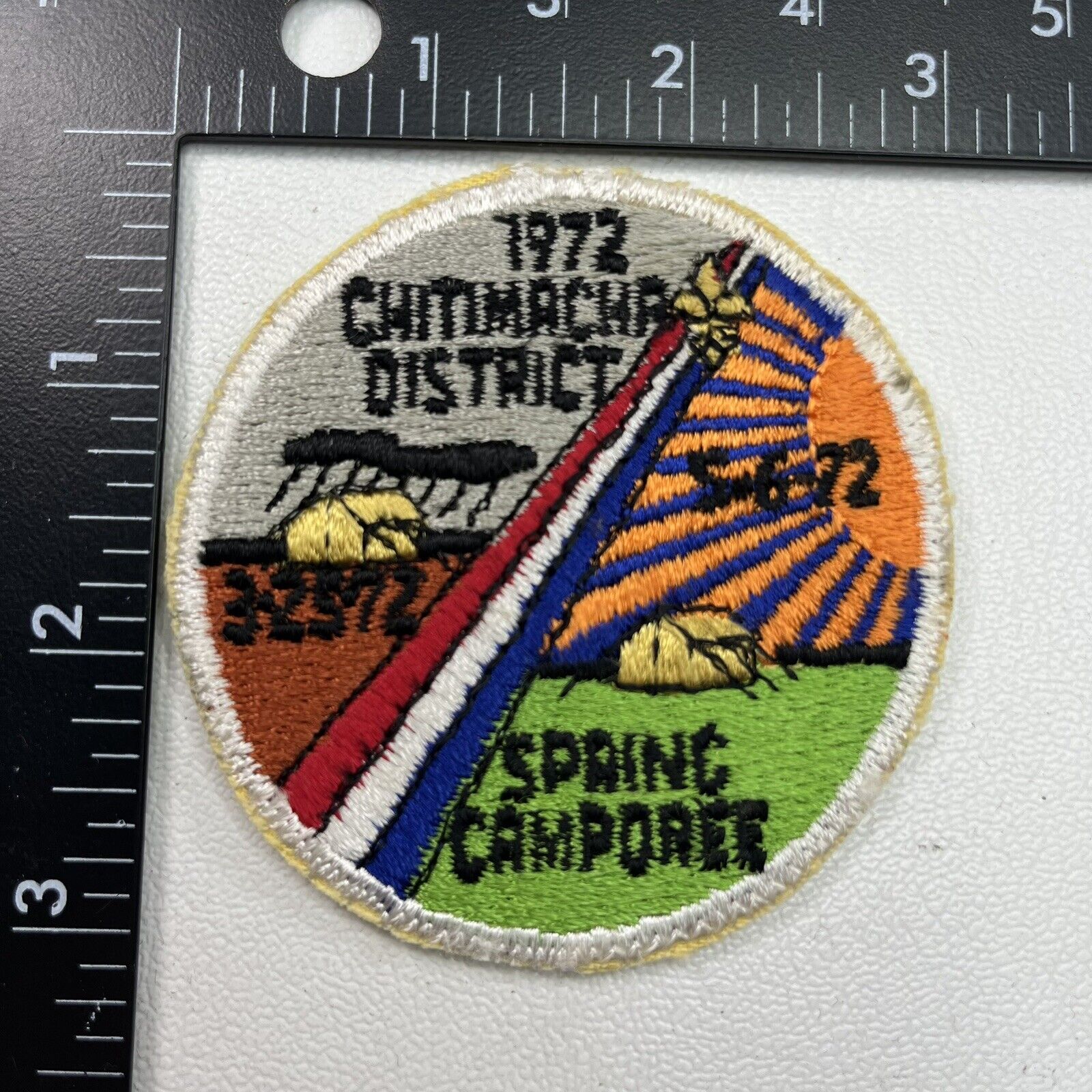 Vtg 1972 CHITIMACHA DISTRICT CAMPOREE Boy Scouts Patch S70T