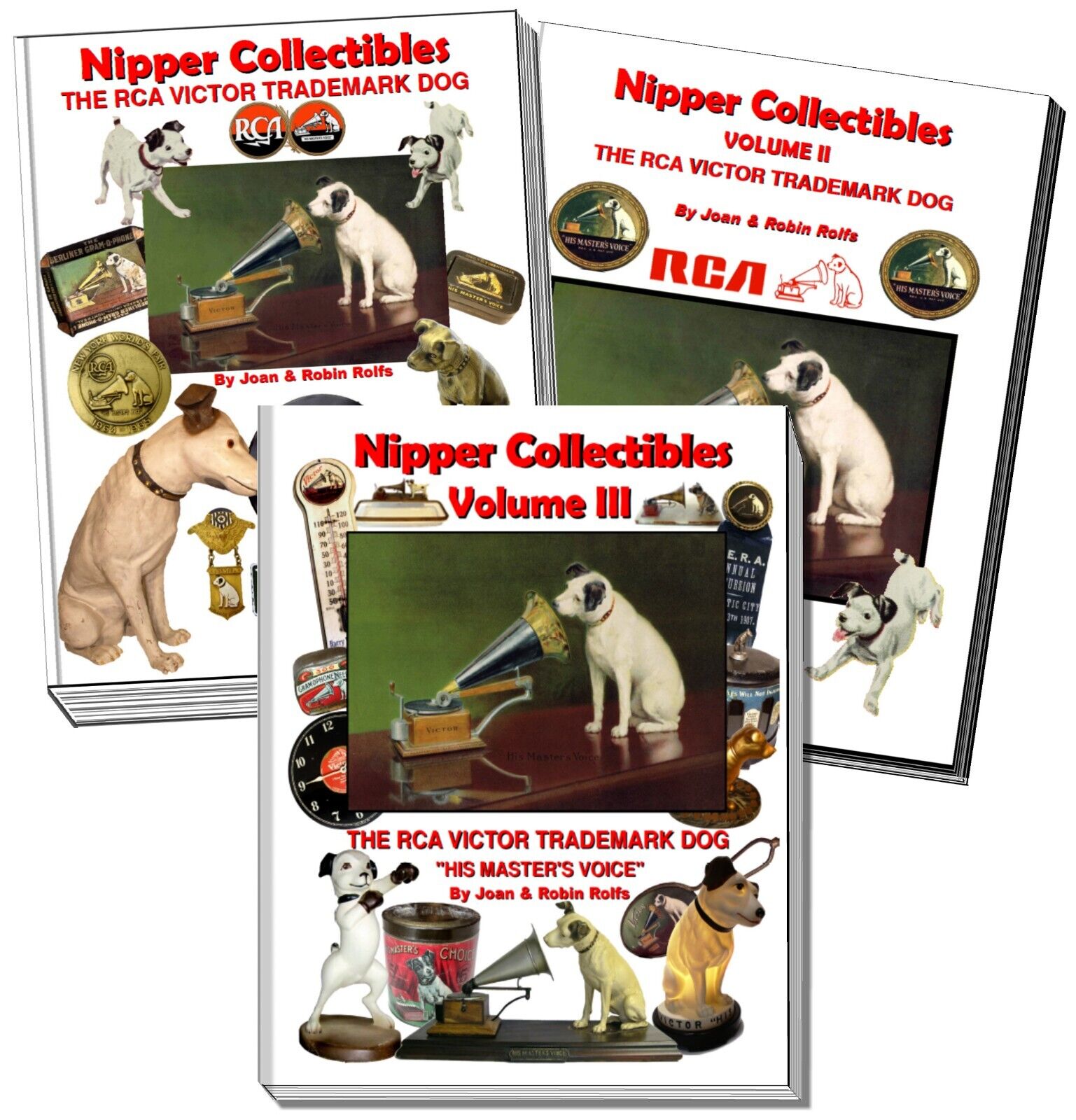 NIPPER COLLECTIBLES -The RCA Victor Phonograph Dog - VOUMES I, II, & III
