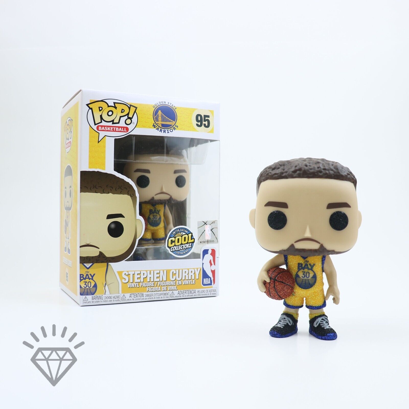 Stephen Curry Funko Pop NBA #95 Glitter Cool Collectorz Custom RARE LE 25pcs