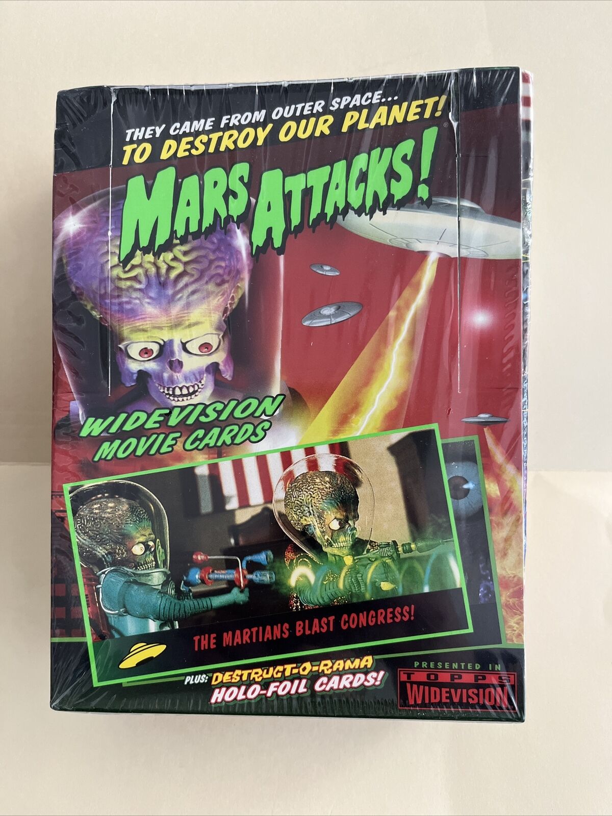 Vintage 1996 Topps Widevision Mars Attacks Movie Trading Cards Hobby Box SEALED