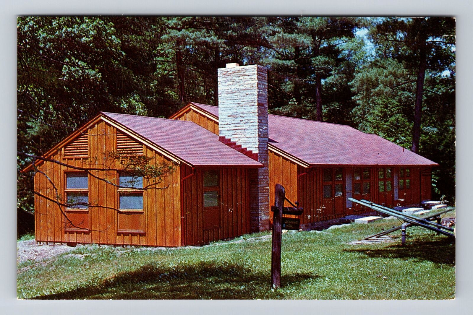 Mathias WV-West Virginia, Recreation Building River State Park Vintage Postcard