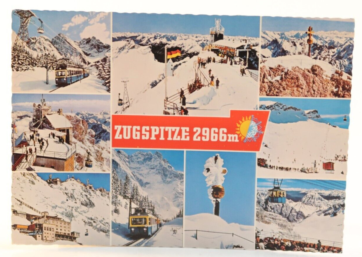 Zugspitze 2966m Brub von der Zugspitze Station Nr. 8477 Huber Vintage Postcard