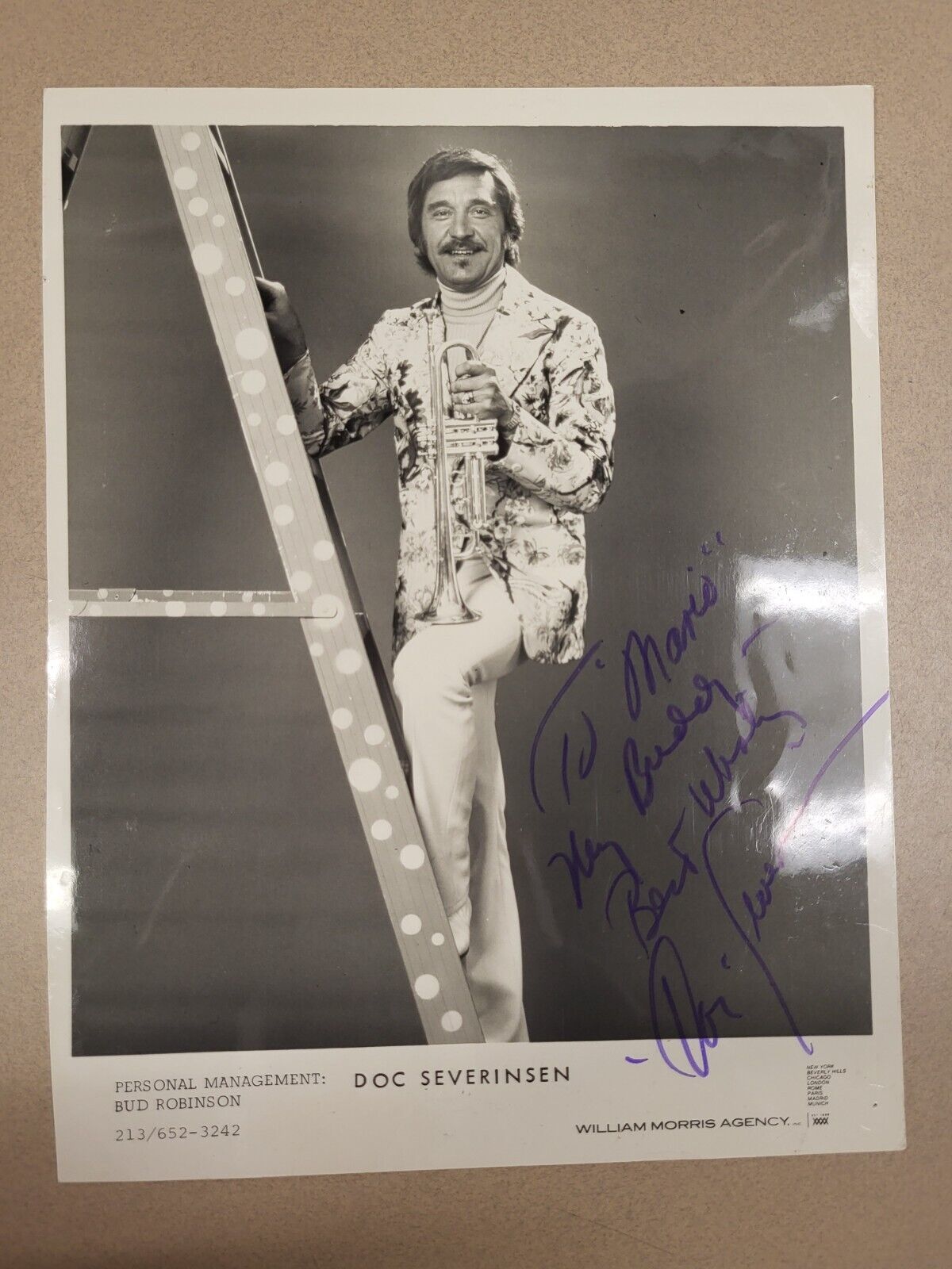 Doc Severinsen Autograph To Mario My Buddy Best Wishes 8\