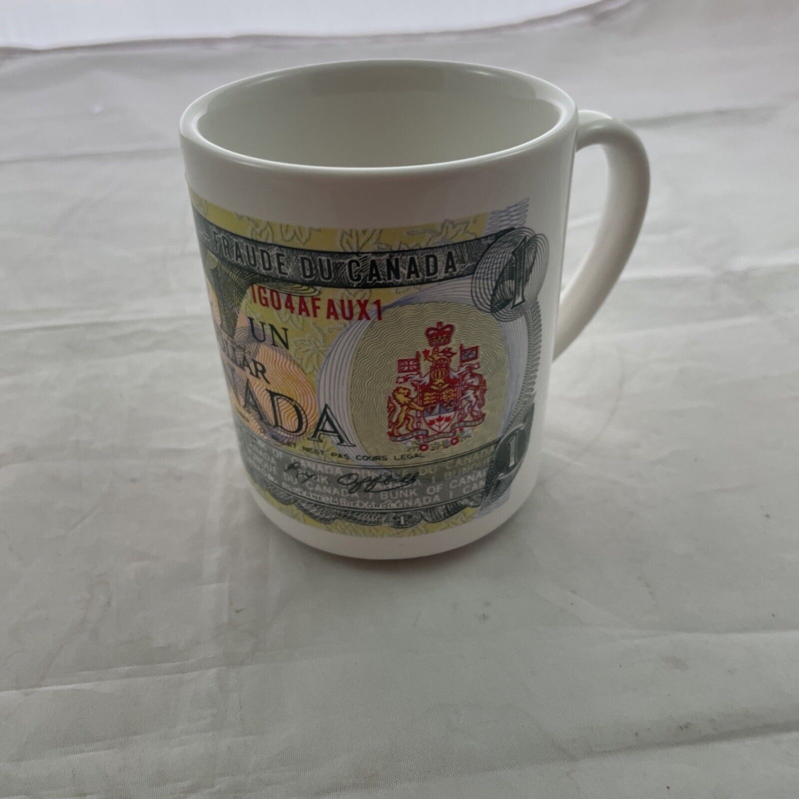 Canada 1973 One Dollar Bill Queen Elizabeth II Coffee Mug Canadian