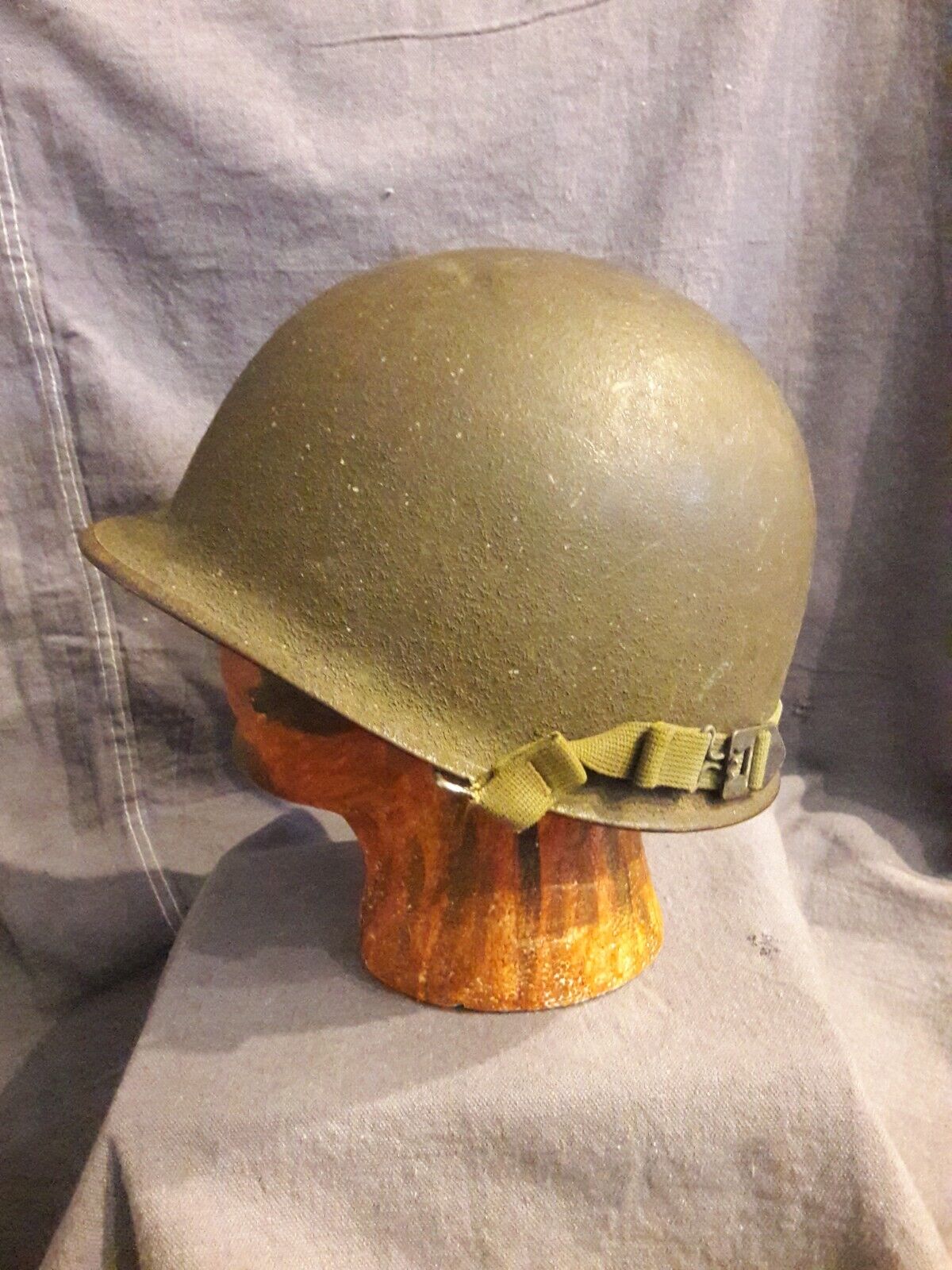 All Original WW2 M1 Helmet Schlueter 510A/S Chin Strap & Westinghouse liner 