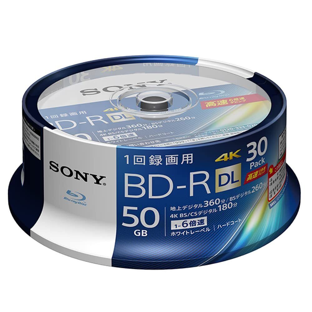 Sony 30BNR2VJPP6 30 Sheets 30 Blu-ray Disks for Video For 1 Recording BD-RE