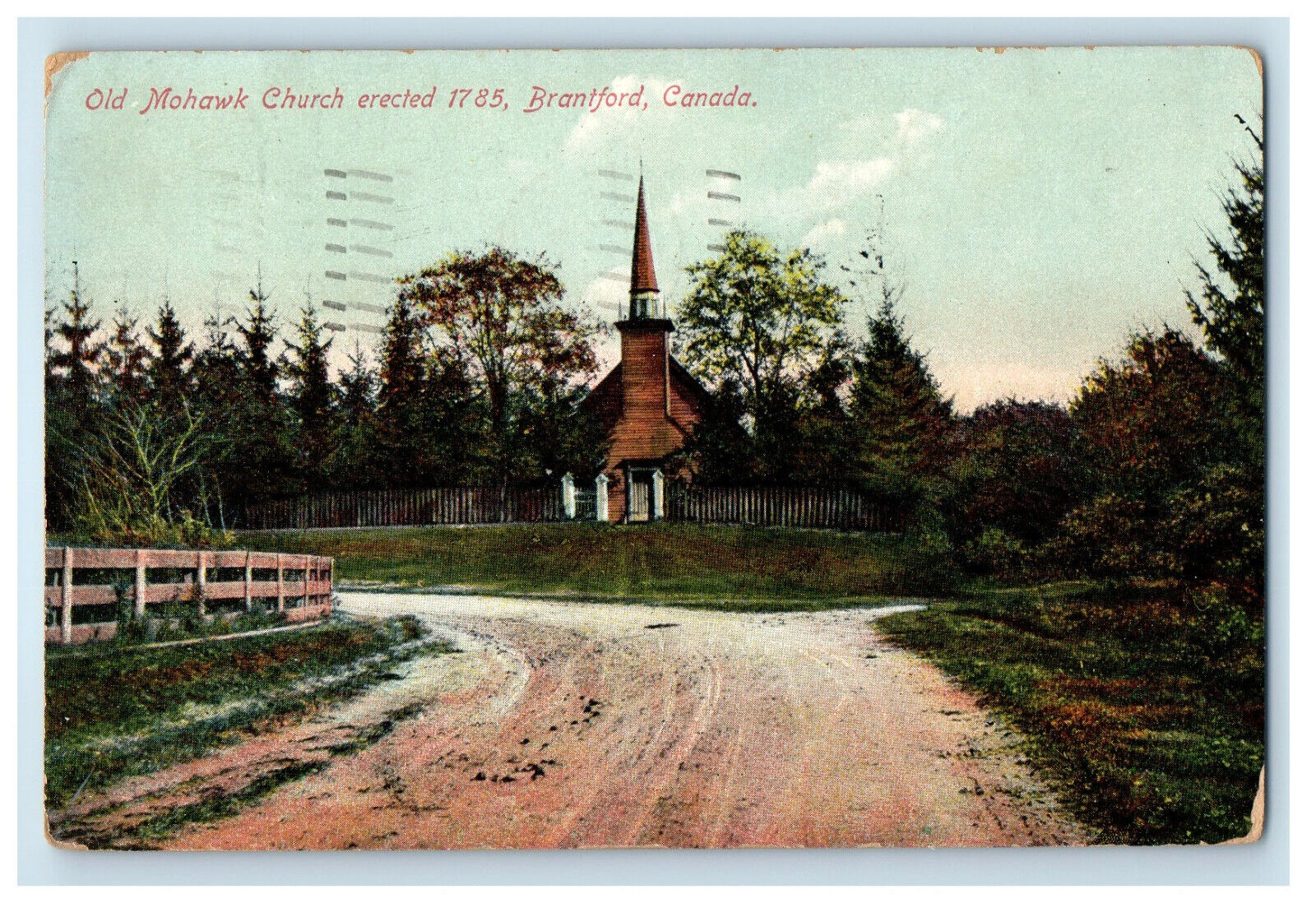 1911 Old Mohawk Church Brantford Canada Posted Antique Postcard