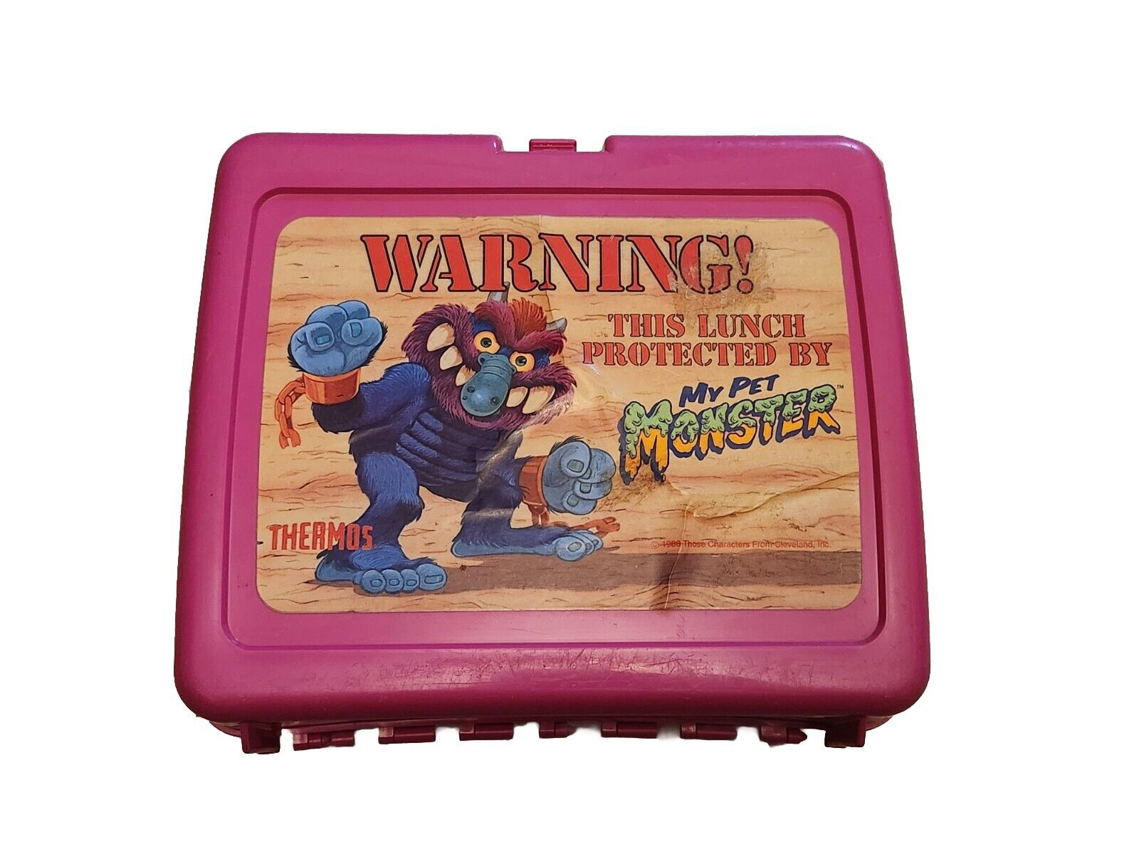 VINTAGE 1986 MY PET MONSTER ONLY LUNCHBOX RARE PINK 